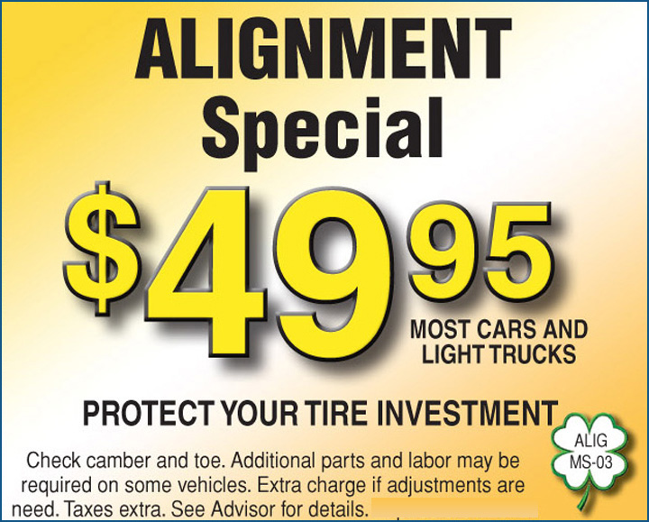 QuickLane Alignment Special Change Service Saving Coupon